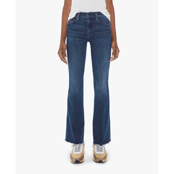 Mother Denim The Weekender Fray Jeans Mint Condition Flares 30 Pants Medium Wash - Picture 1 of 15